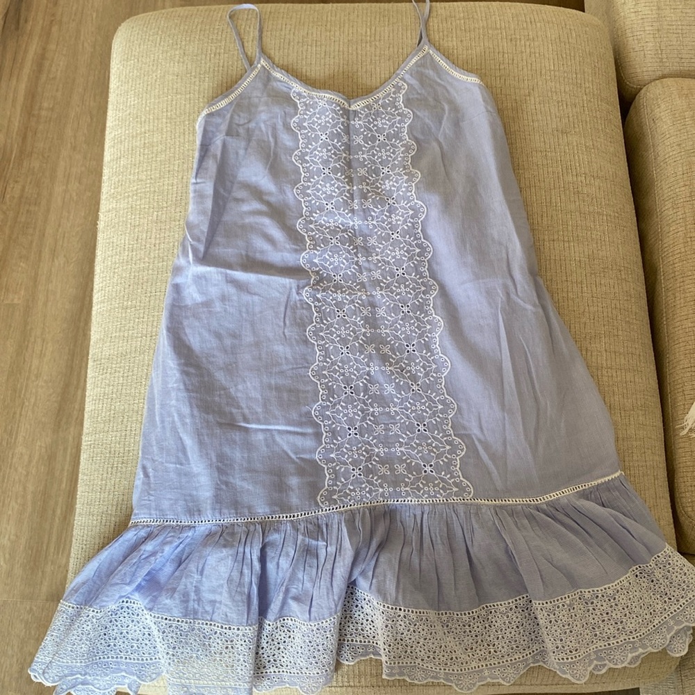 Lace smocked back dress